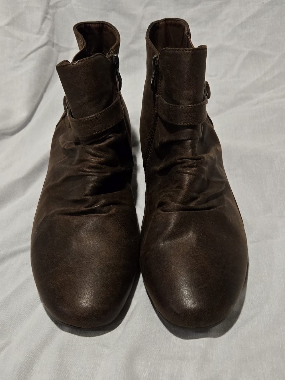 Jessica Cline Brown Slouchy Ankle Boots Booties 9.5 M Fall Fashoin